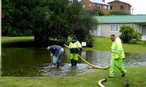 Vele wonings onder water
